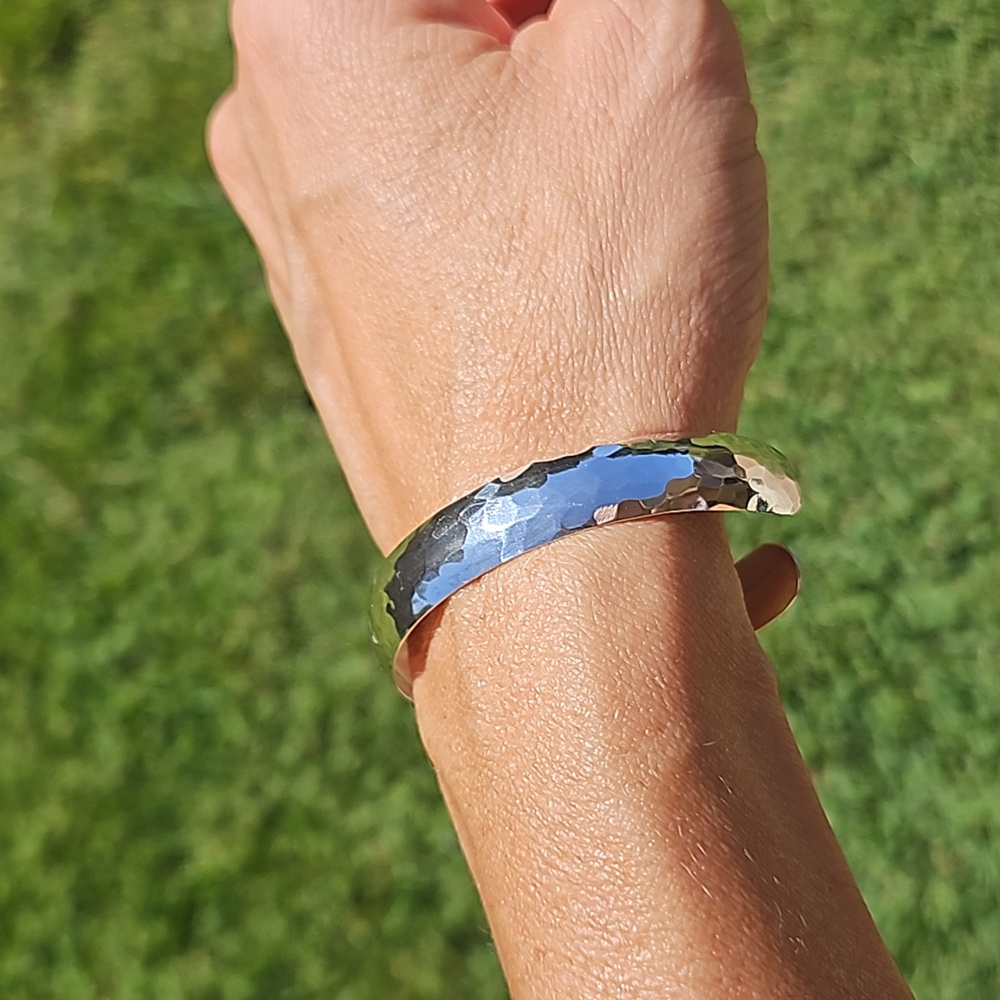 Silver Cuff Bracelet 3/8 width